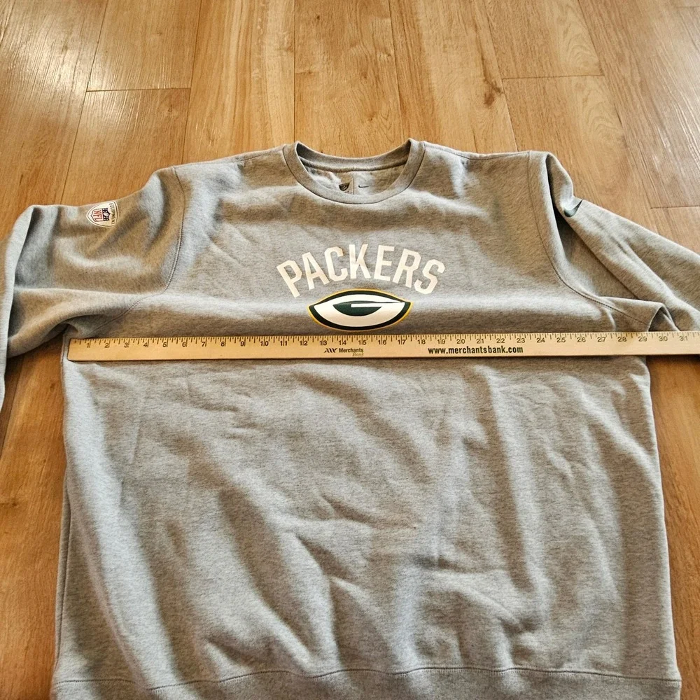 Nike Green Bay Packers NFL Training Crewneck Sweatshirt Gray Mens XXL